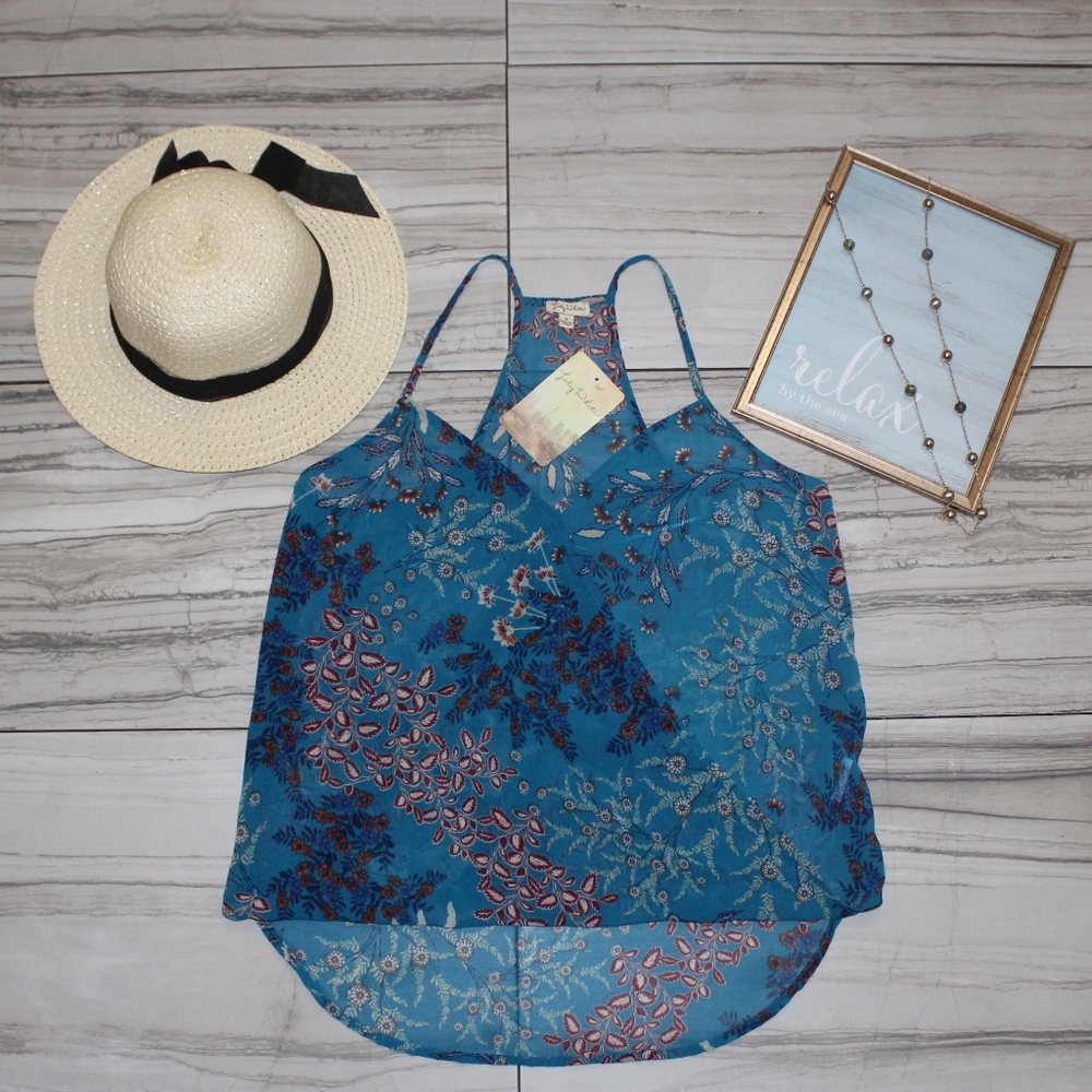 LILY WHITE LA/NYC Sheer Fun Summer Blouse